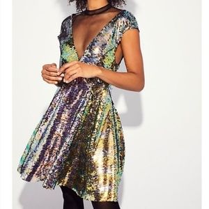 NWOT Free People Dance Til Dawn Sequin Mini Dress